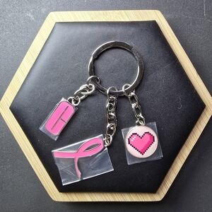 2/$20 Clinique BCRF Pink Keychain